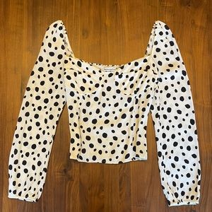 Reformation Reign Top - Ink Blot, Size 6